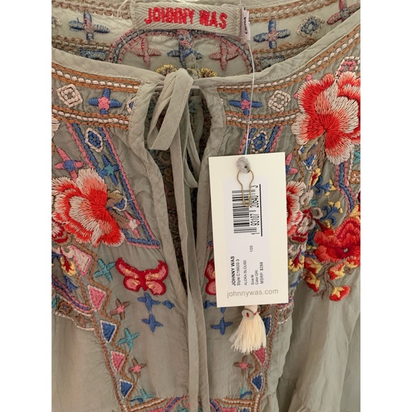 Johnny Was Alora Grain Rayon Tunic Blouse M NWT - Picture 4 of 9